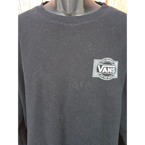 Vans Mens Original Off The Wall X-Large Black Sweatshirt - Picture 3 of 8